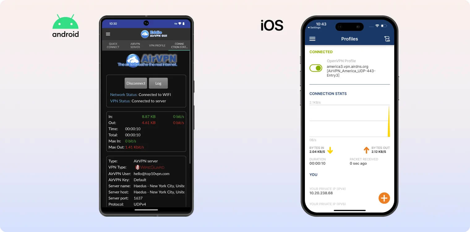 AirVPN Android & iOS APP