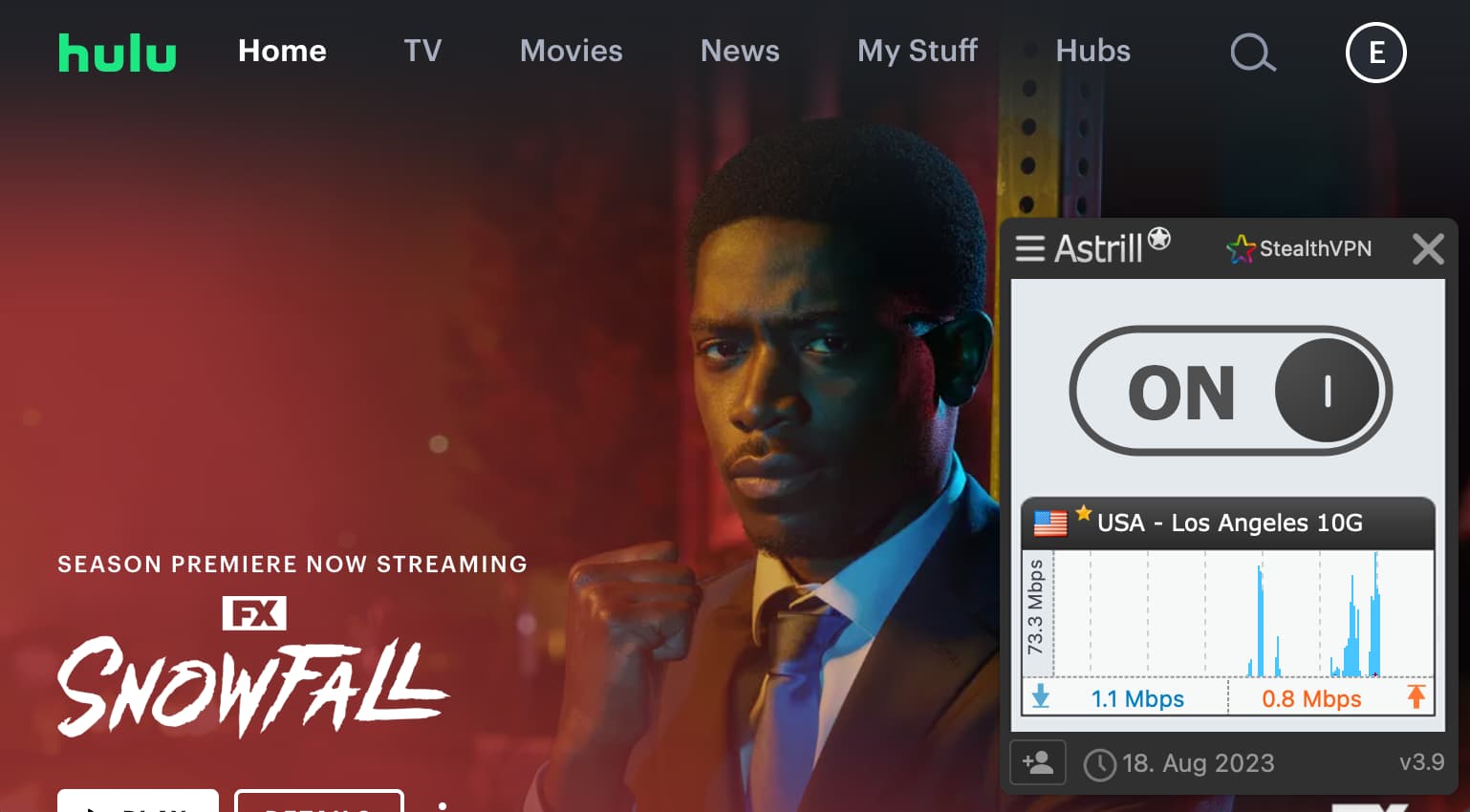 Astrill VPN allowed us to stream Hulu from outside the US Astrill VPN allowed us to stream Hulu from outside the US