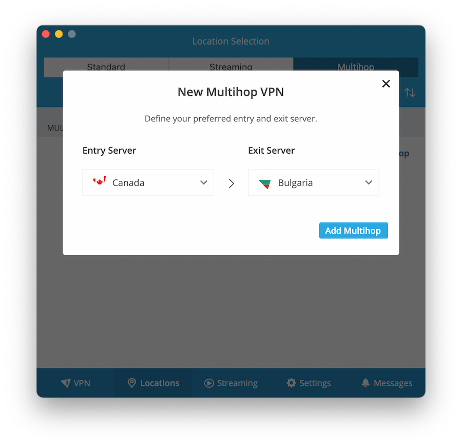Hide.me has a multi-hop feature 