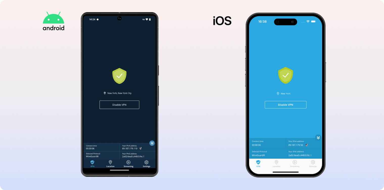 Hide.me iOS and Android apps