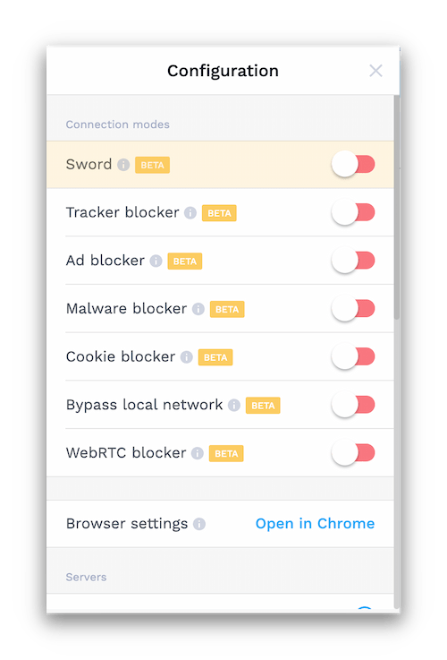 Hotspot Shield’s browser extensions