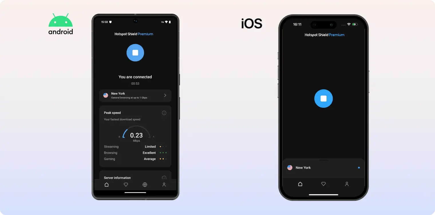 Hotspot Shield’s mobile apps