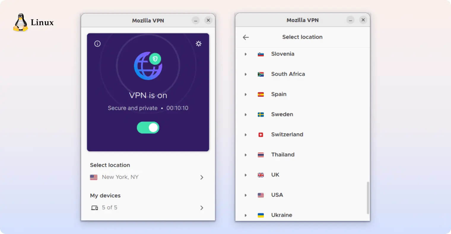 Mozilla VPN has an excellent Linux app Mozilla VPN has an excellent Linux app