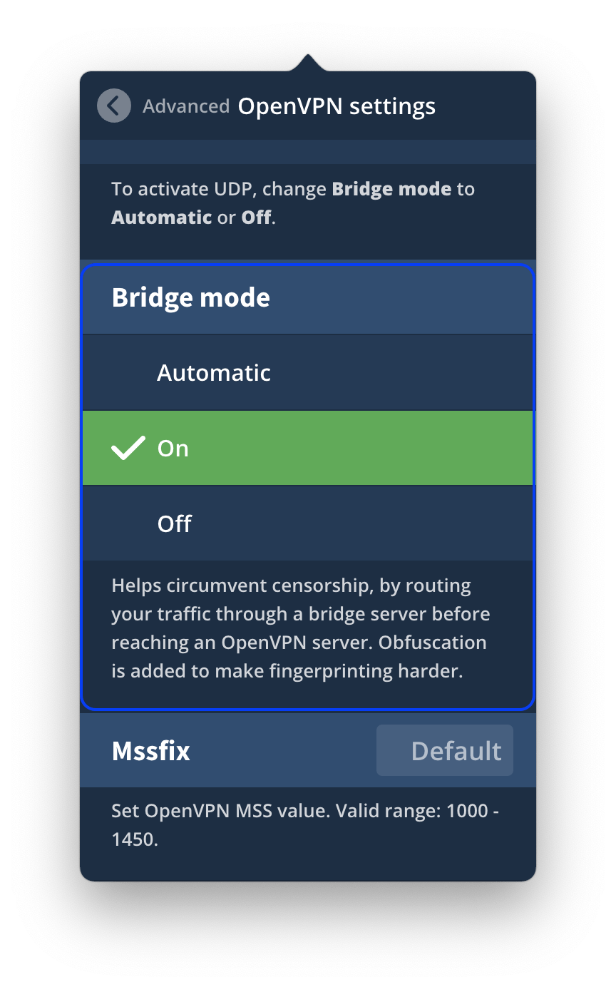 Mullvad’s Bridge Mode Mullvad’s Bridge Mode
