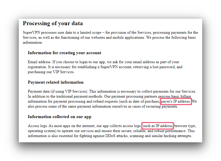 SuperVPN's full privacy policy SuperVPN's full privacy policy