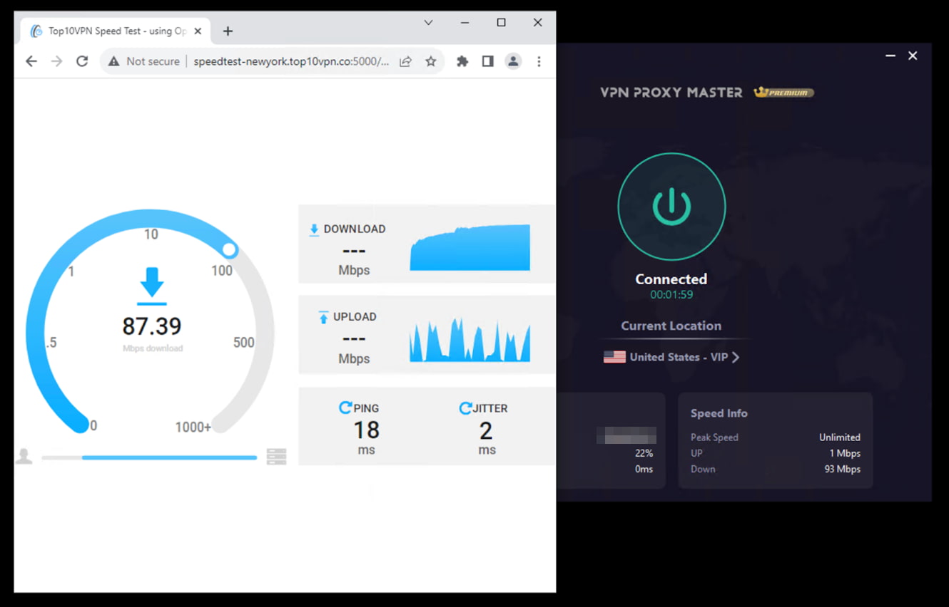 VPN Proxy Master Premium is a lot faster than the free version VPN Proxy Master Premium is a lot faster than the free version