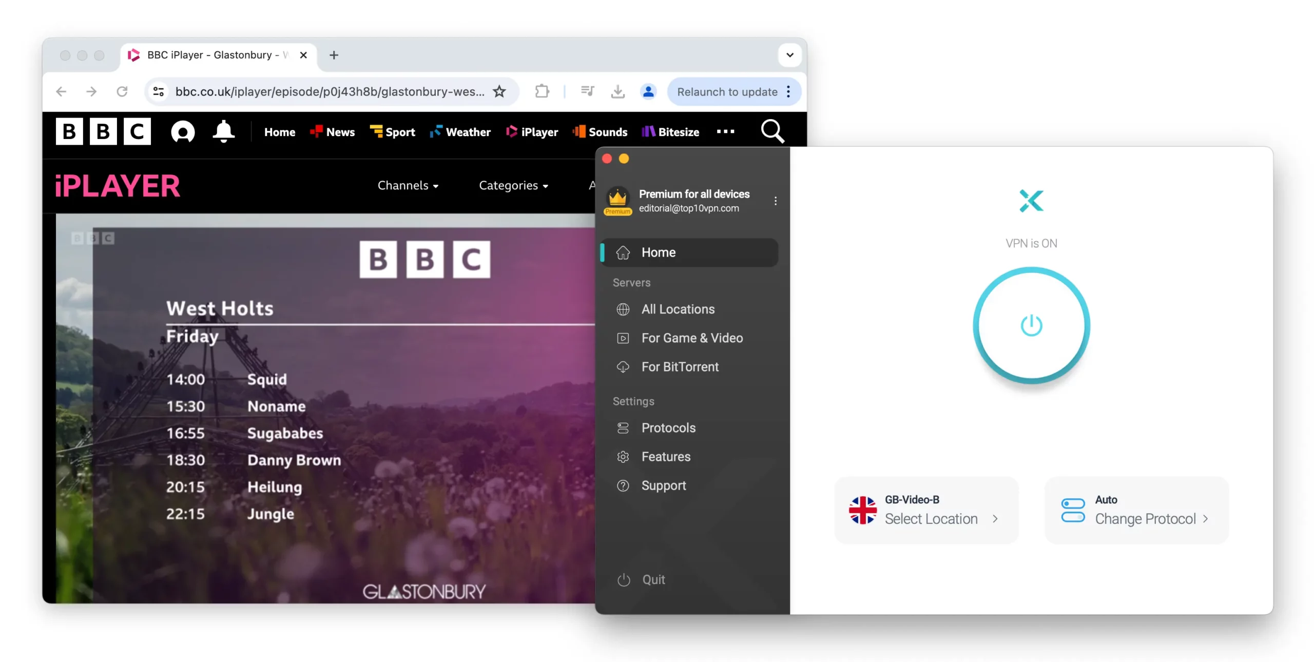 X-VPN reliably unblocked BBC iPlayer