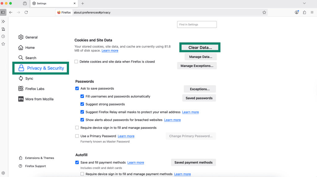Firefox Privacy & Security