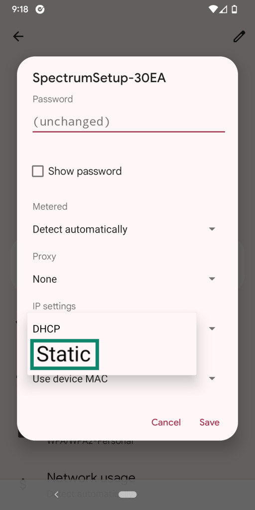 change DHCP to Static change DHCP to Static