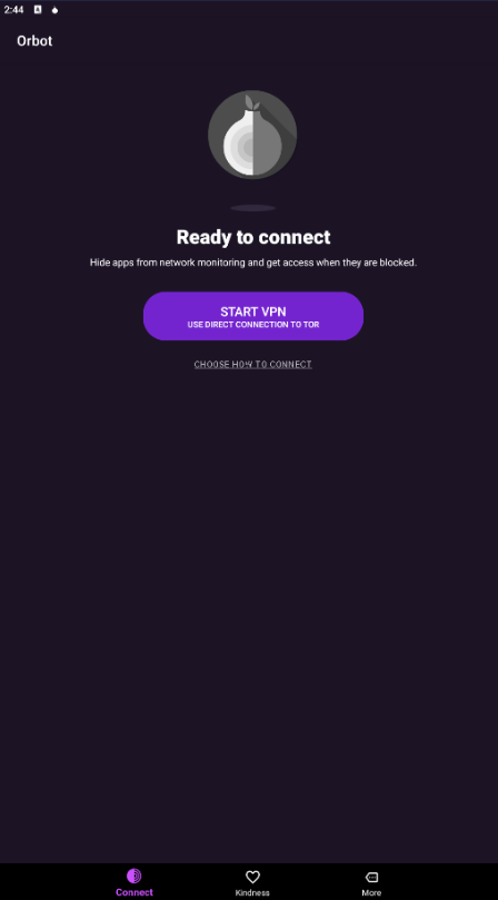 Start VPN with Orbot Start VPN with Orbot