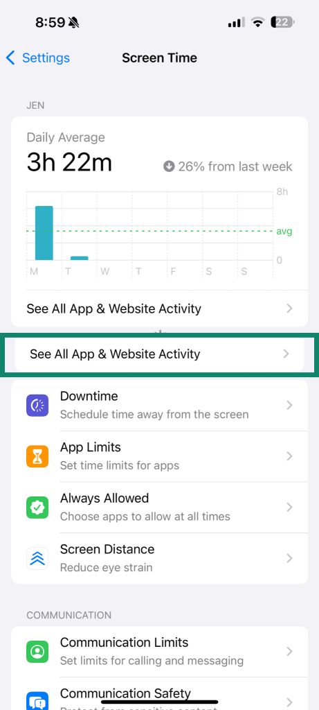 See All App & Website Activity See All App & Website Activity